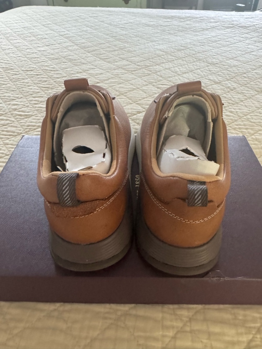 Johnson & Murphy Kinnon Perfed Jogger, Leather, 10.5 M Sneaker Oxford, NWT - Picture 5 of 10